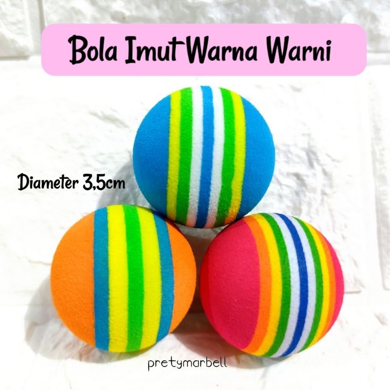 Bola Imut Warna Warni / Mainan Kucing Cat Toys