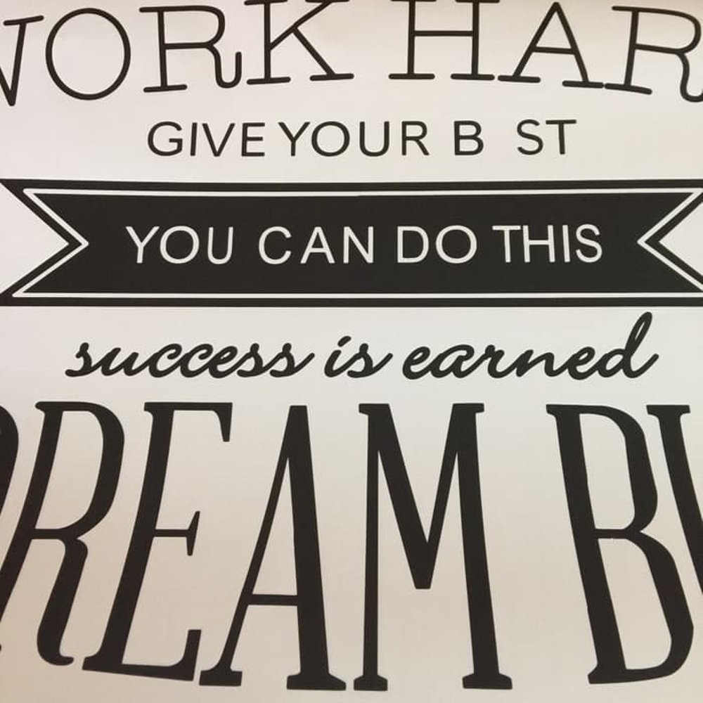 Termurah Sticker Wallpaper Dinding Kaca Motivasi Work Hard Kata