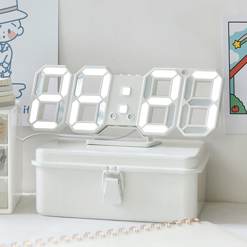 99K Jam Dinding Digital 3D Clock LED Wall Dekorasi Meja