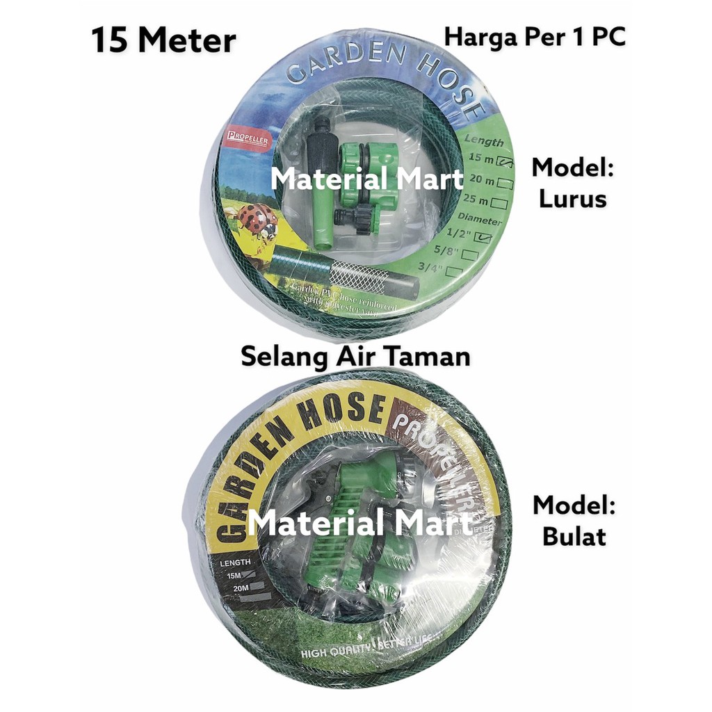 Selang Air Taman Komplit | Alat Penyiram Tanaman &amp; Berkebun ORIGINAL | Material Mart