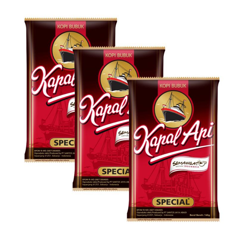 

Jingga✓ 3pcs Kopi Kapal Api Special 65g