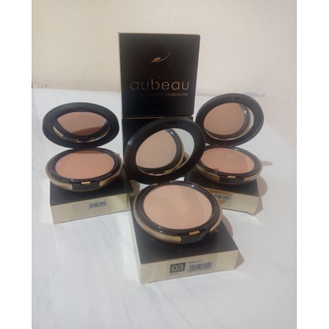 Bedak Aubeau ( 02 porcelain dan 03 Natural) uv lite powdery foundation