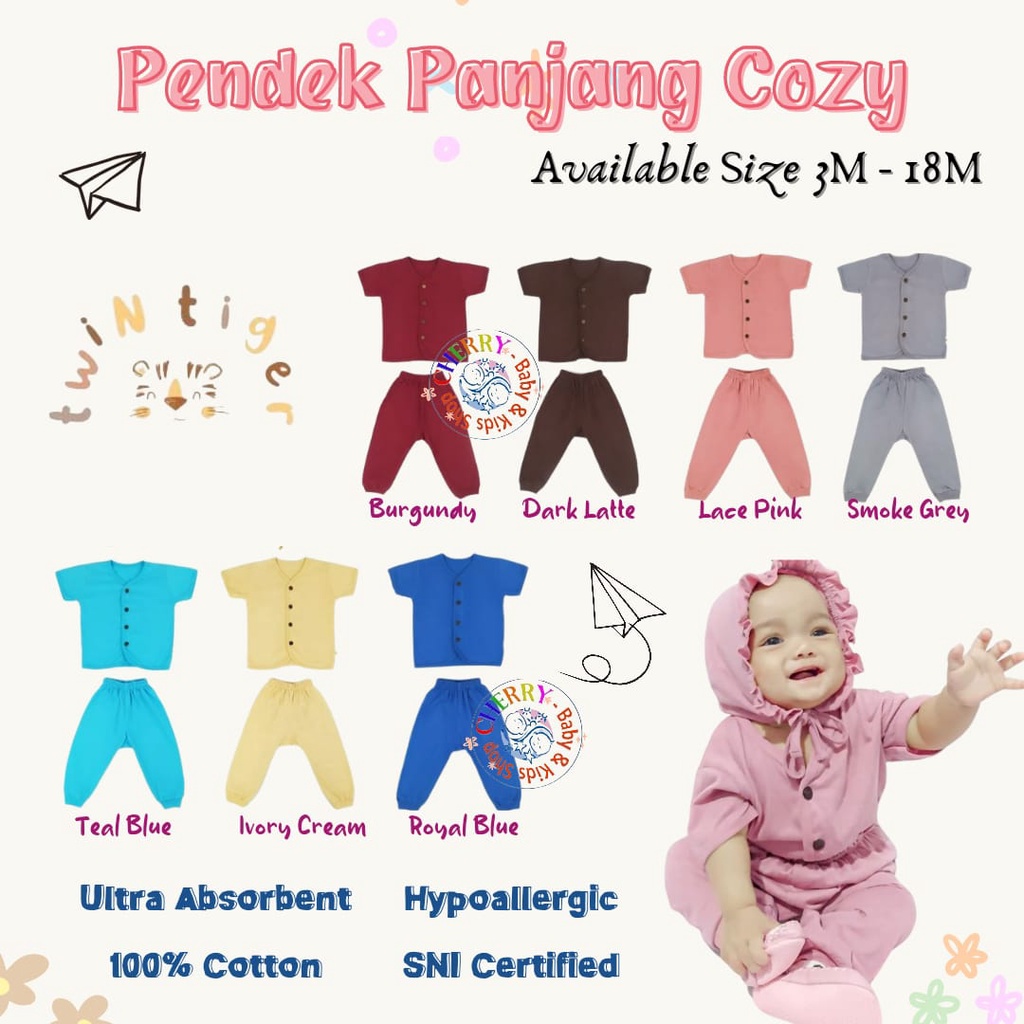 Twin Tiger COZY SET Atasan Pendek Celana Panjang Comfy Earth Wear