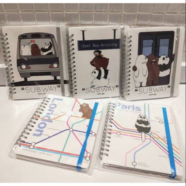 

Wirebound book we bare bears miniso