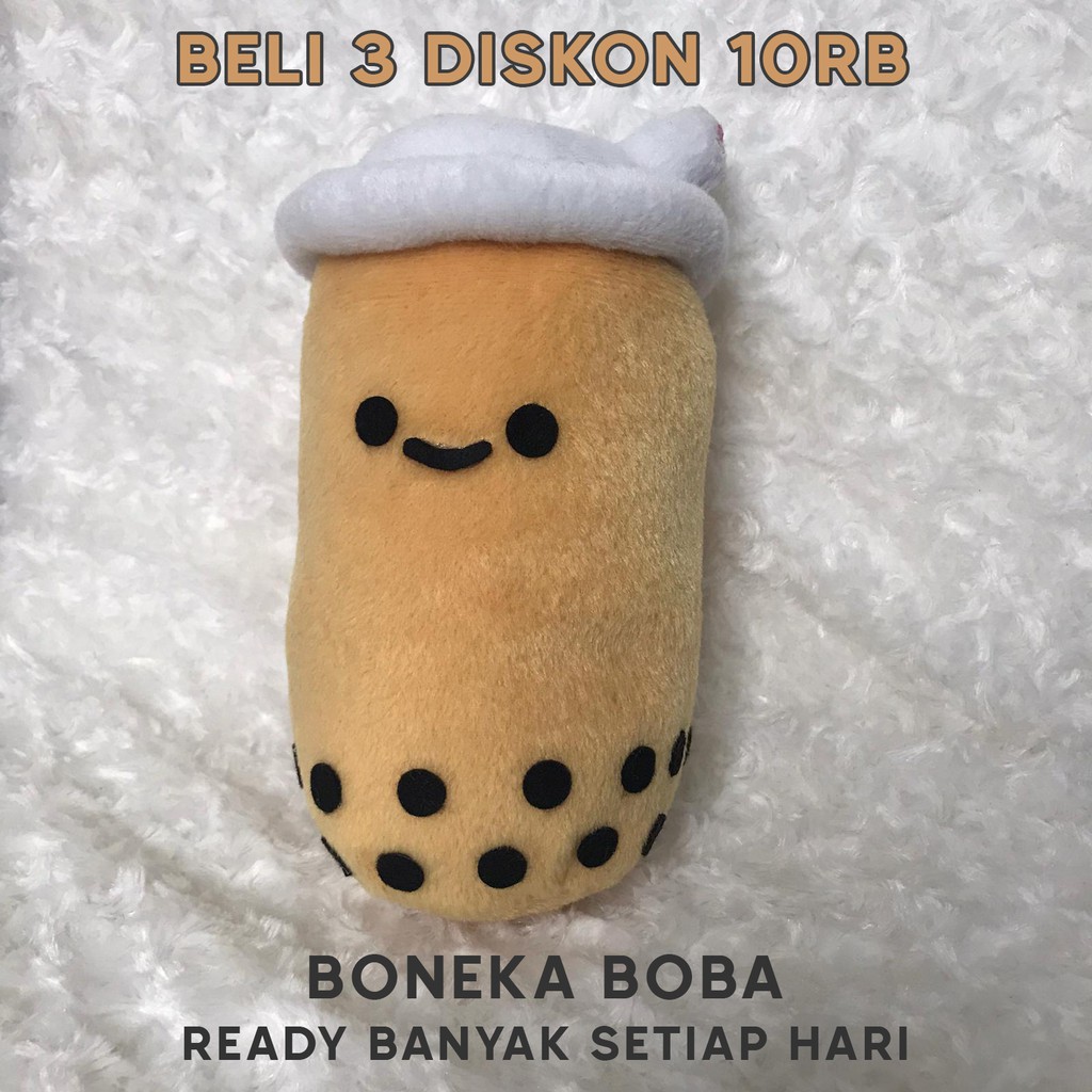 BONEKA BOBA - Bubble Milk Tea Plushie Bantal Guling Bolster Mainan Anak