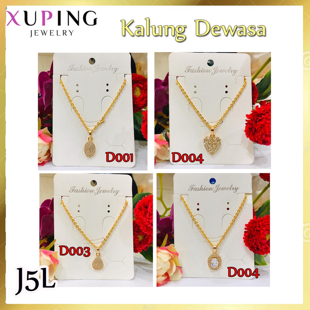 KALUNG WANITA DEWASA PERHIAASAN KALUNG EMAS IMITASI ANTI KARAT XUPING