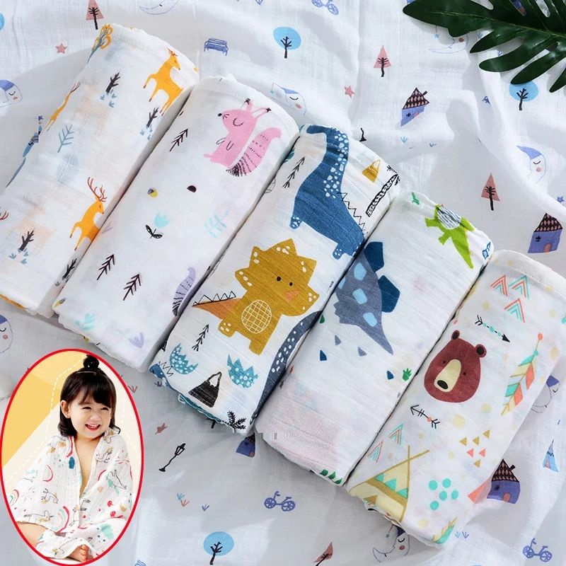 Bedong Swaddle Muslin / Bamboo Fiber Muslin / Muslin swaddle / Selimut Muslin / Handuk Muslin
