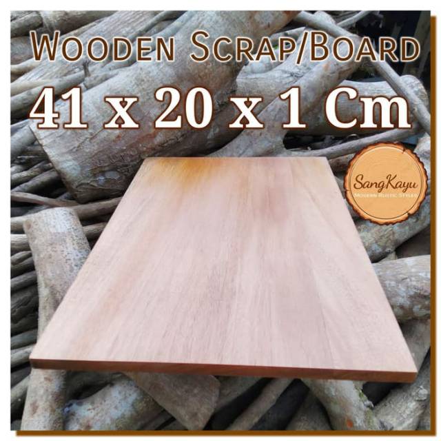 Wooden board scrap 41x20x1 cm papan  kayu  Wood tray nampan 