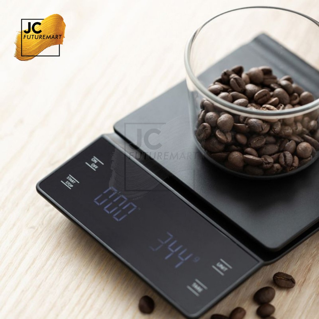 TIMBANGAN KOPI DIGITAL COFFEE SCALE 0.1g - TIMER - RUBBER MAT - EK6002