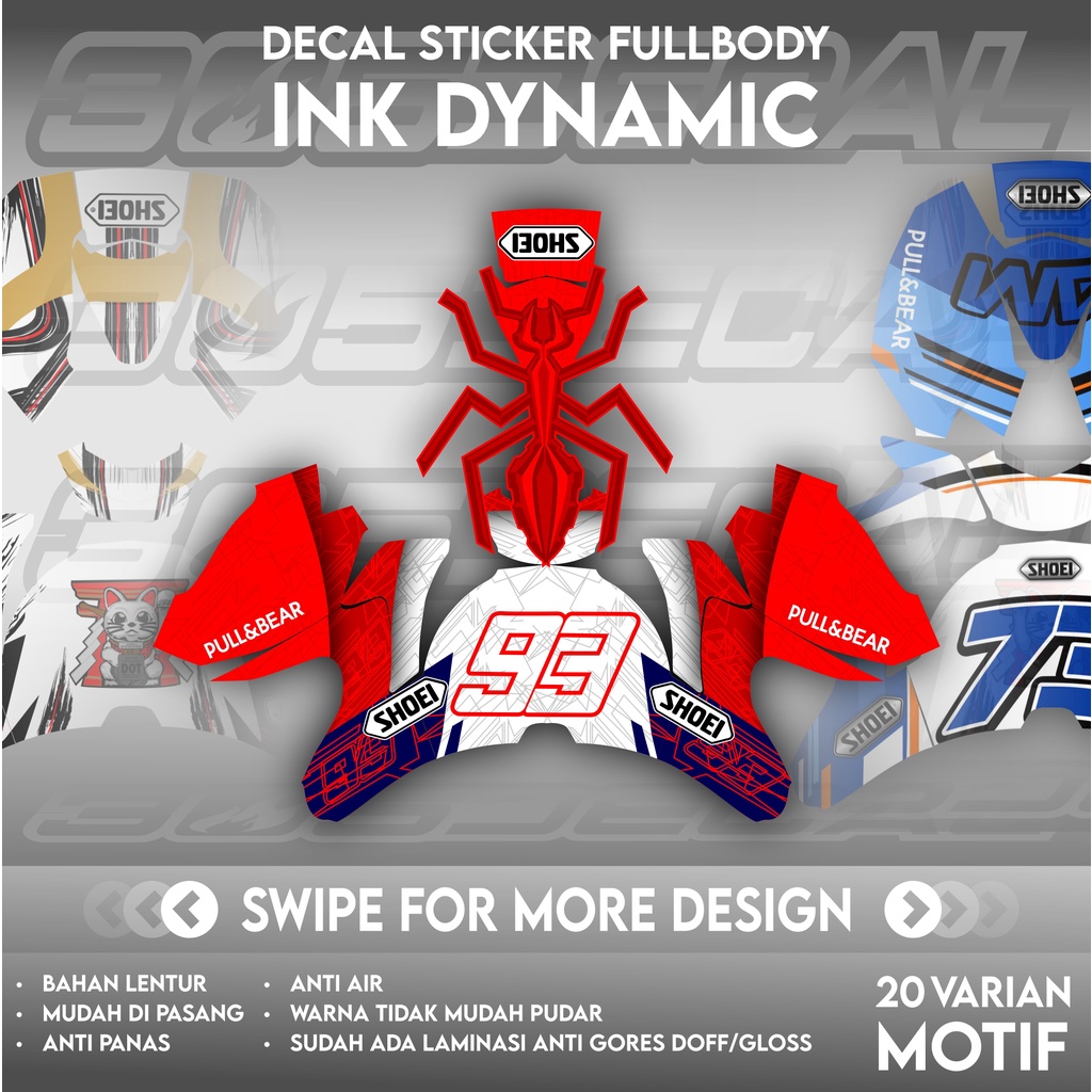 Sticker decal helm INK DYNAMIC Part 1