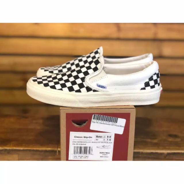 vans checkerboard slip on ori