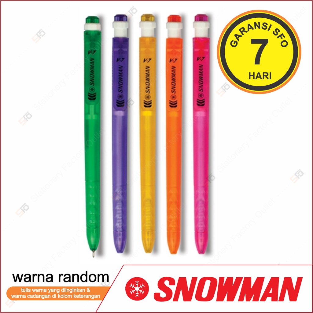 

Pen Snowman V7 0.7mm - SFO Semarang Official