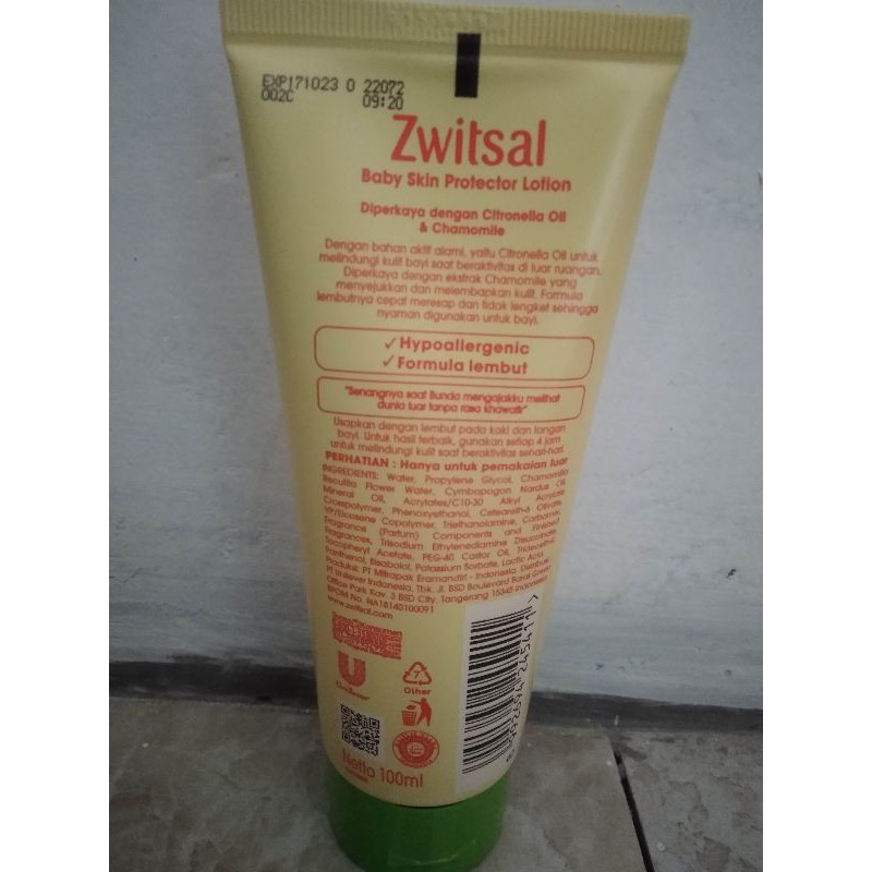 Zwitsal Natural Baby Skin Protector lotion 100ml, 50ml