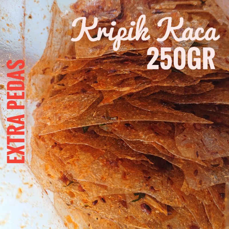 

Kripik Kaca / Kripca Extra 250gr Rasa ExtraPedas Daun Jeruk