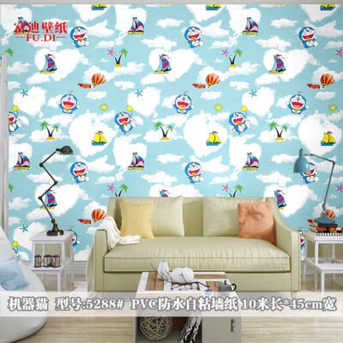 Wallpaper Dinding Sticker Doraemon Pantai