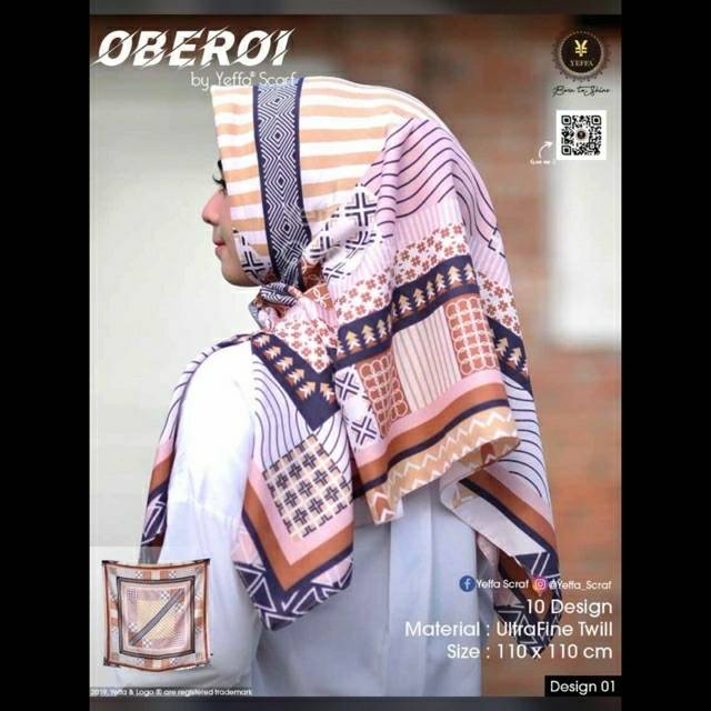 Segi empat oberoi ori Yeffa Scarf