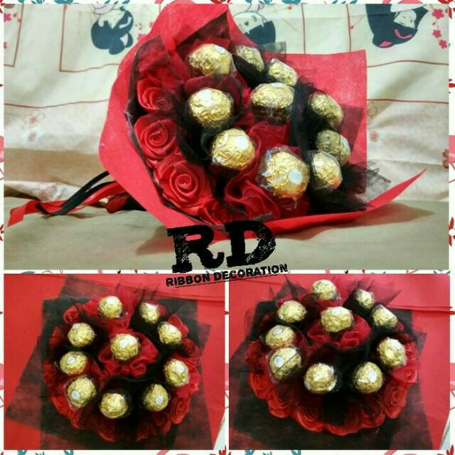 KADO HADIAH BUKET COKLAT BUNGA FERRERO Rocher ORIGINAL ASLI