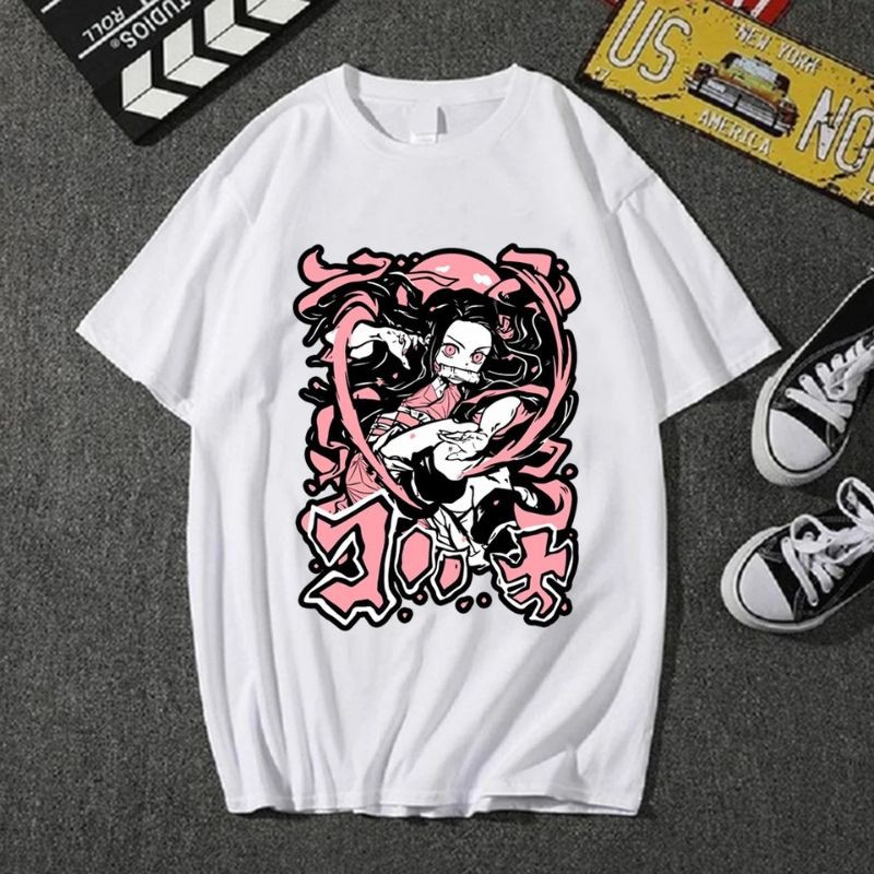 Kaos Haori Katana Kimetsu No yaiba Anime Demon Slayer - Zenitsu Tanjiro Tshirt
