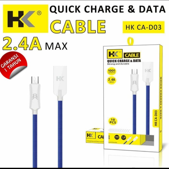 KABEL DATA HK QUICK CHARGE 2.4A MAX HK-D03 colokan Lightning