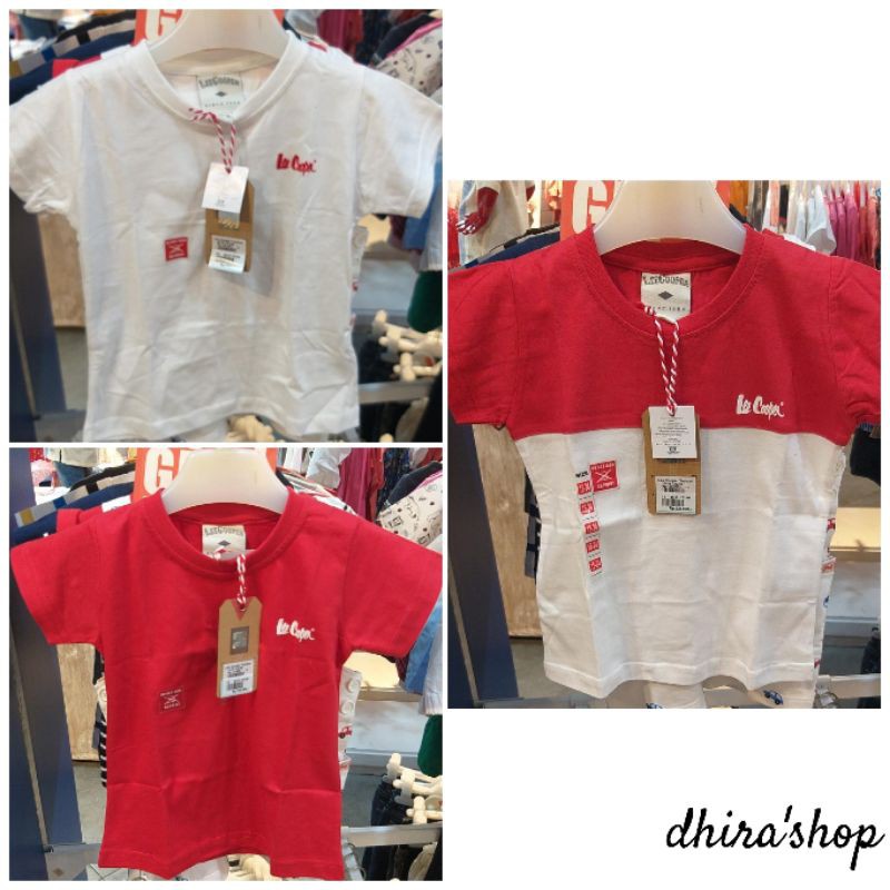 Lee cooper kaos putih anak perempuan 6m-10thn