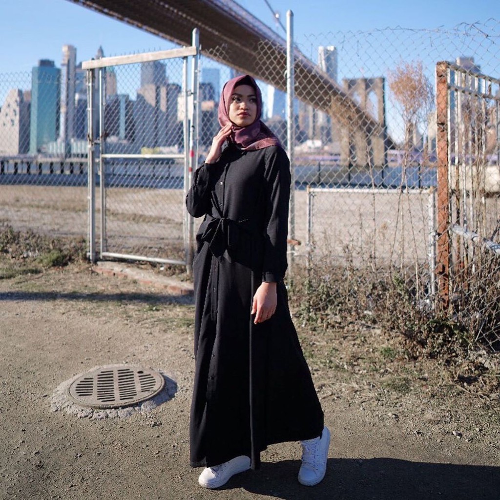 DAUKY GAMIS TERBARU GAMIS POLOS REMAJA DRESS BAHAN MOSCRAPE