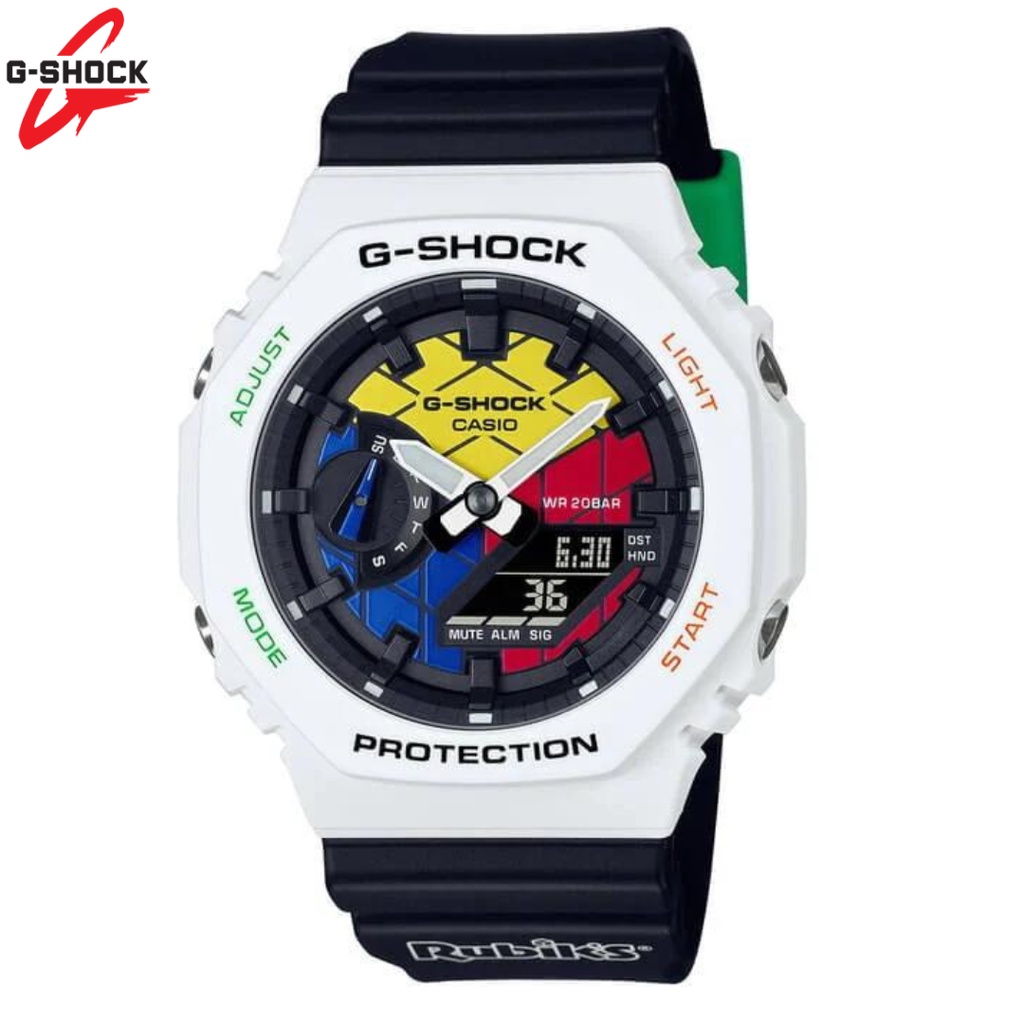 CASIO GSHOCK GA-2100-7A 5A 2A NEW COLOR DUALTIME ANALOG DIGITAL - BOX FULLSET