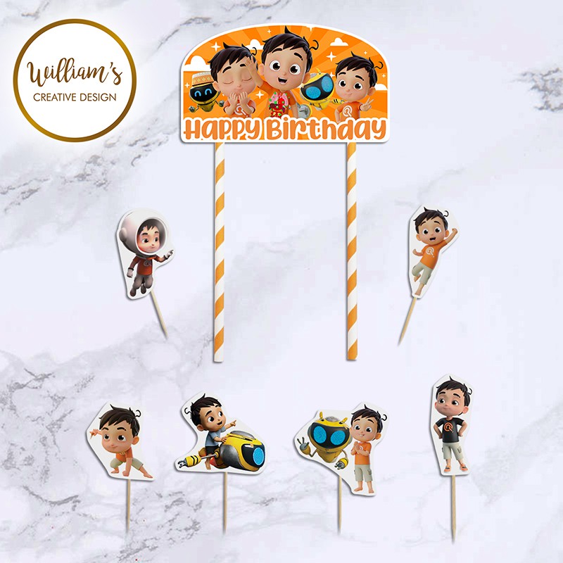 Hiasan Kue Cake Topper Birthday C1 Riko the Series isi 7