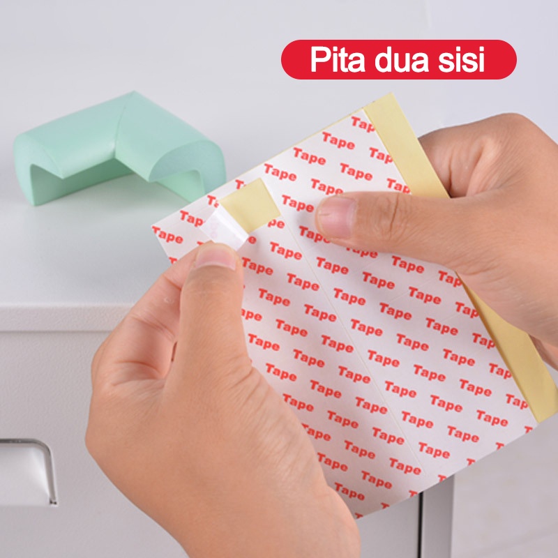 Pelindung sudut meja/Pelindung siku meja/DuaWarna Pelindung Sudut Meja Siku Bantalan Pengaman Meja Baby Corner Protector Busa EVA Tebal  L32