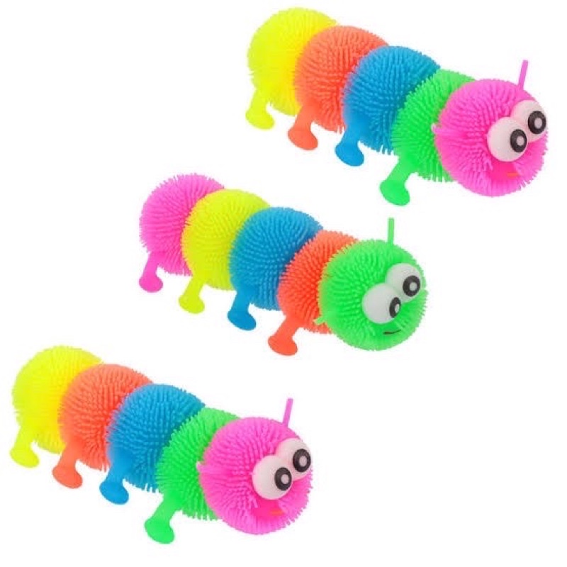 squishy lampu ulat caterpillar si ulir soft squishy lampu kelap kelip besar ayam rabbit led