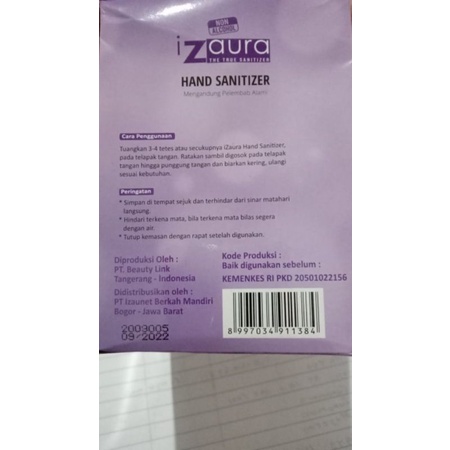 HAND SANITIZER IZAURA 65ml