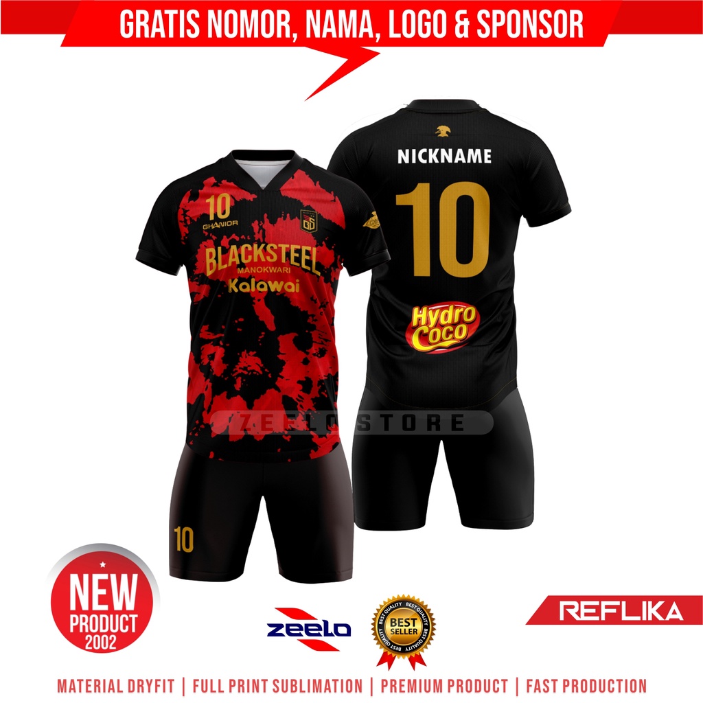 Jersey Futsal Blacksteel Manokwari 2022 (Reflika)