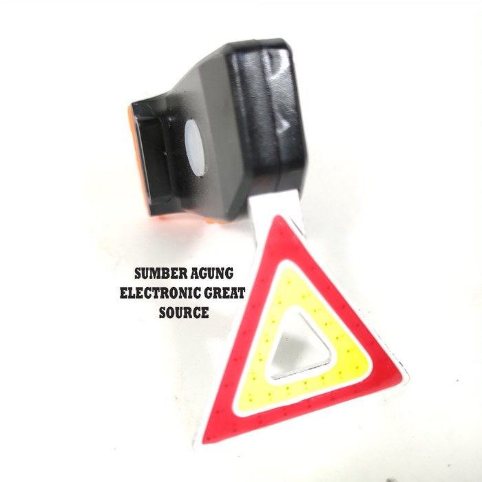 Lampu Sepeda Belakang Segitiga Warning Kelip Terang LED Bycicle Tail L