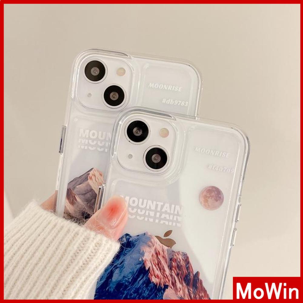 iPhone Case Clear Case Thickened TPU Shock Resistant HD Space Case Protection Camera Plating Button Snow Mountain For iPhone 13 Pro Max iPhone 12 Pro Max iPhone 11 iPhone 7 Plus
