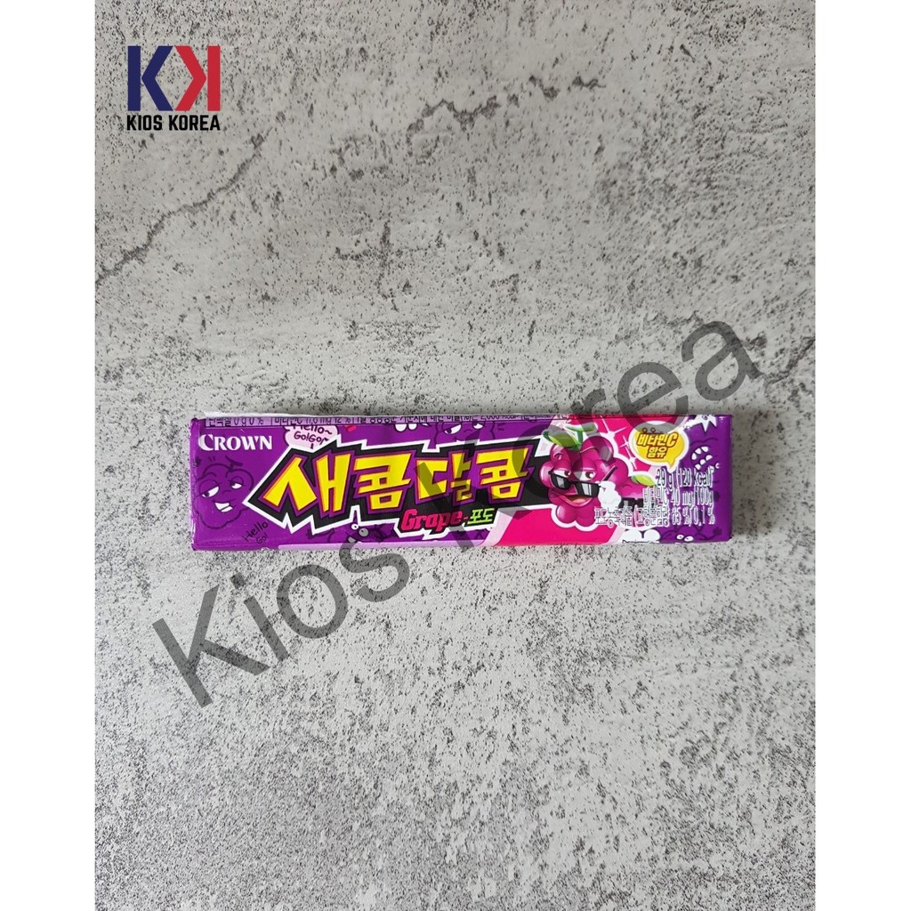 

CROWN Saekomdalkom Jelly Candy Grape 29gr [READY STOCK]