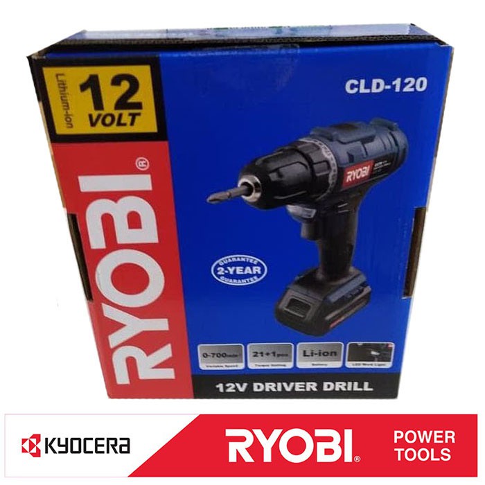 Ryobi CLD-120 CLD120 Cordless Driver Drill Bor Baterai 12V