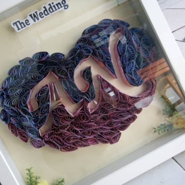 Mahar quiling/mahar nikah inisial /mahar nama / mahar huruf