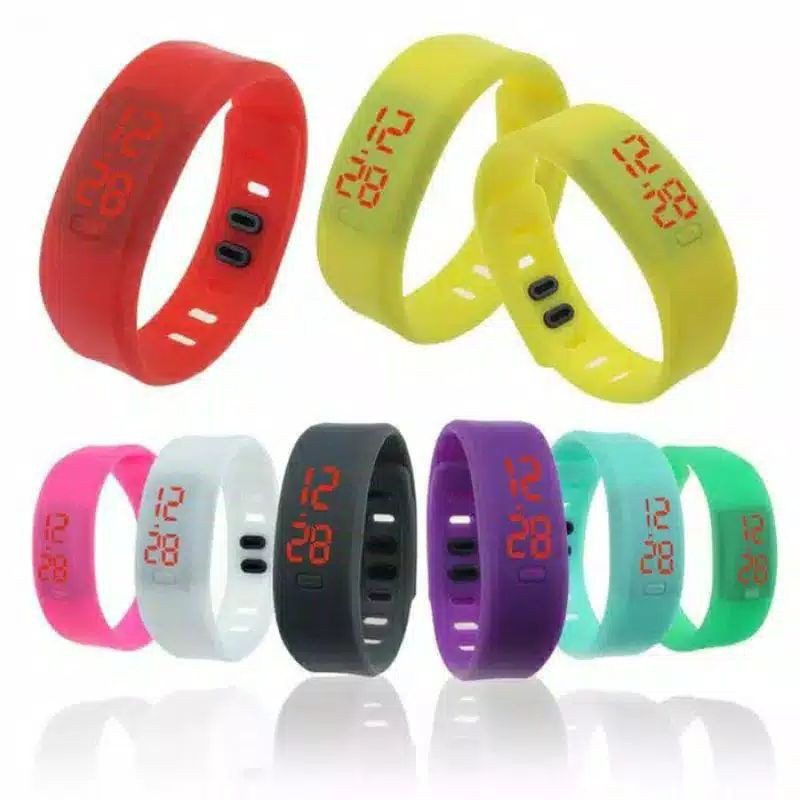 B2 Jam Tangan Digital ANTI AIR | Jam Silicon LED | Jam Gelang Silikon