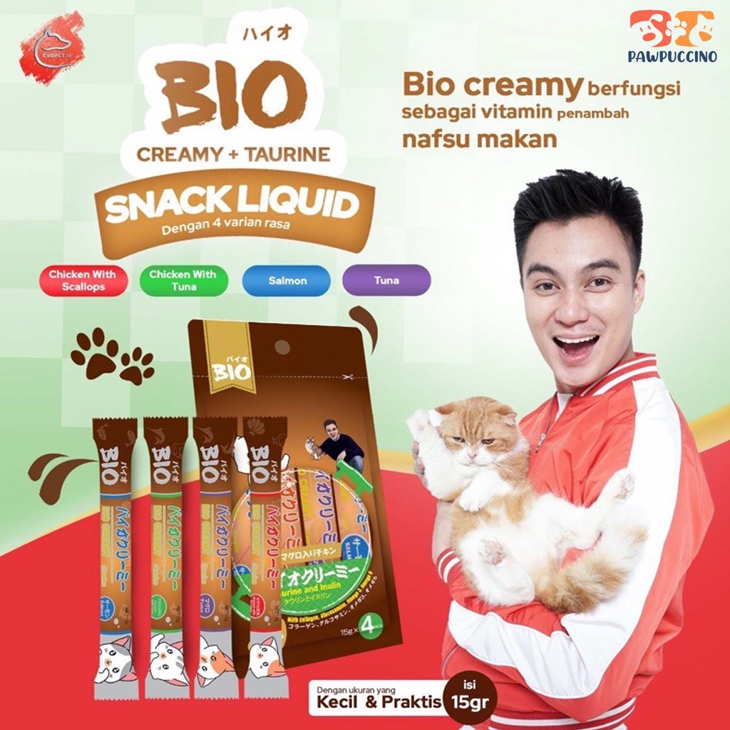 Bio Creamy Treats Snack Kucing Makanan Basah