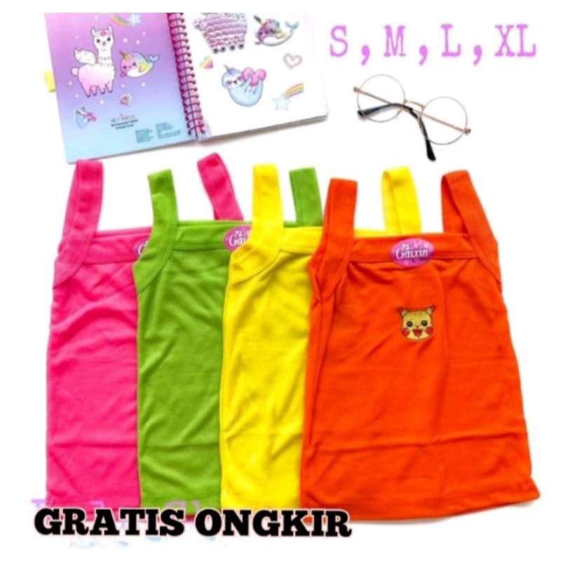 singlet anak perempuan bordir/singlet anak karakter