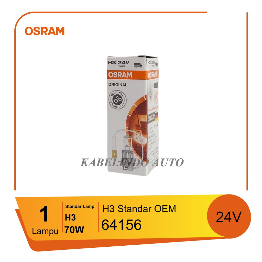 BOHLAM LAMPU OSRAM H3 70W 24V / OSRAM H3 ORIGINAL / MADE IN GERMANY