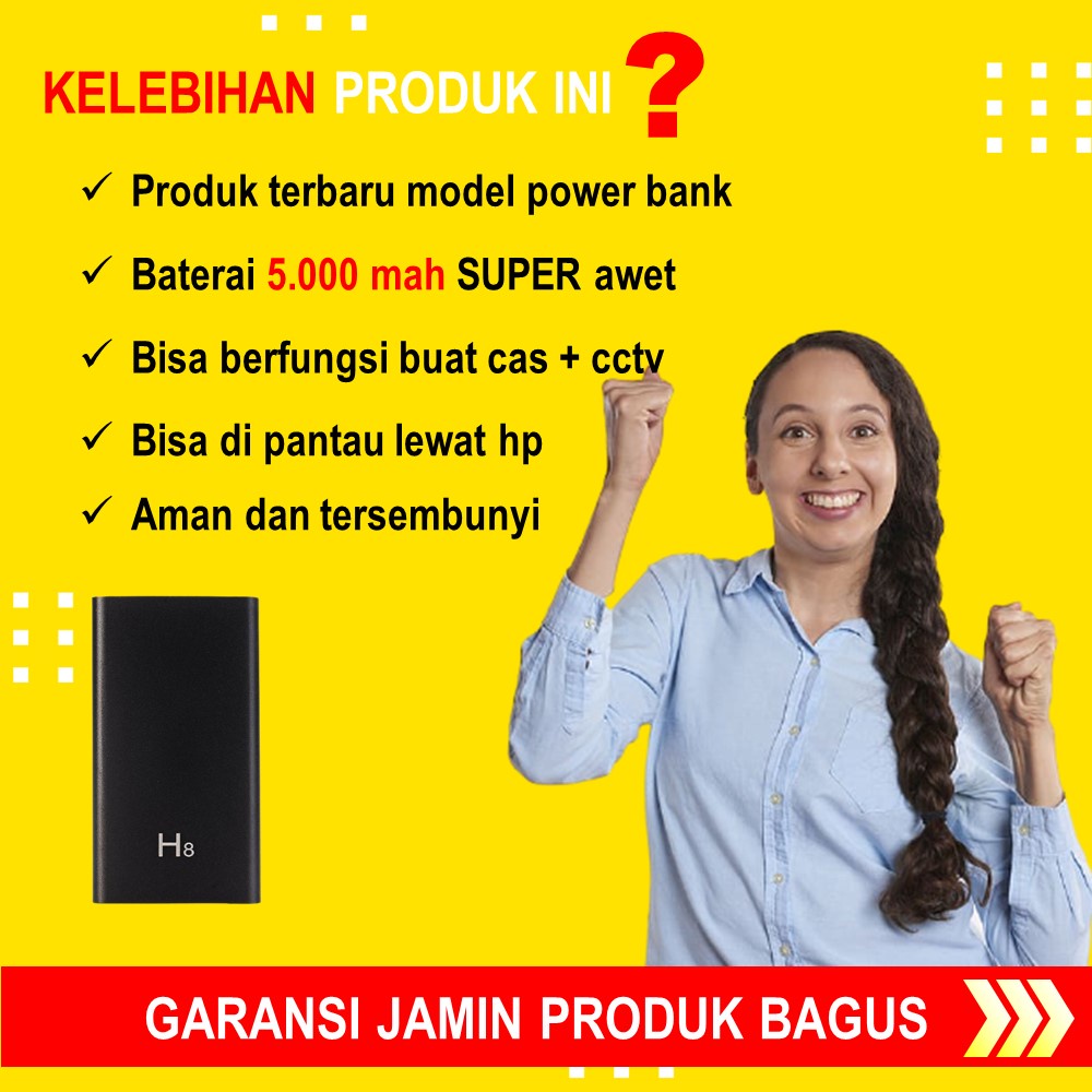 SPY CAMERA WIFI MINI POWERBANK KAMERA KECIL CCTV MINI TERSEMBUNYI TANPA KABEL BENTUK POWER BANK BISA JARAK JAUH SPYCAM IP HIDDEN CAMERA OUTDOOR WIRELESS BISA SAMBUNG HP MURAH FULL HD ALAT KEAMANAN SECURITY JS145