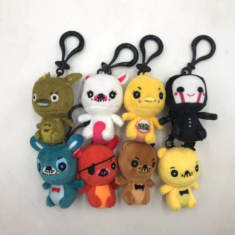 10cm FNAF Five Nights At Freddy's Security Breach Plush Pendent Keychain Mini Toys