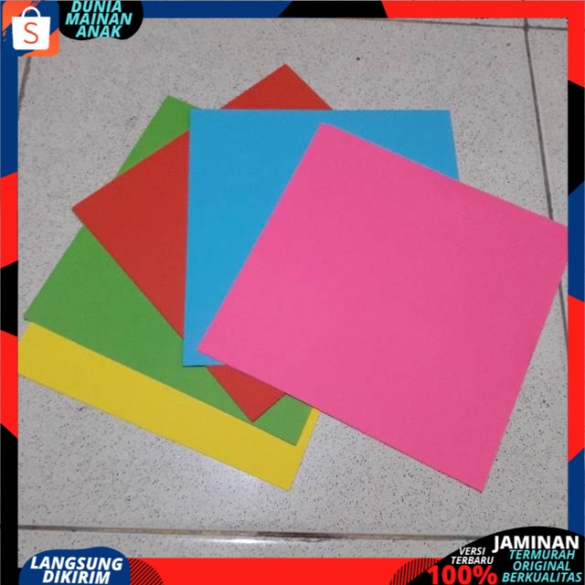 SATU PACK (ISI 25 LEMBAR ) ORIGAMI KERTAS LIPAT DUA SISI FORTE 16 X 16 DOUBLE FACE  Best Seller