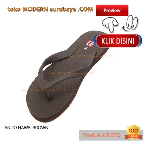 ANDO HAWAI BROWN sandal jepit flat casual