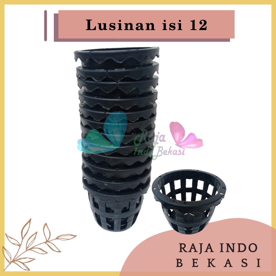 LUSINAN Pot Anggrek  Orchid 10 Hitam Isi 12 Pcs TERMURAH GROSIR Pot Anggrek Lusinan Hitam Murah