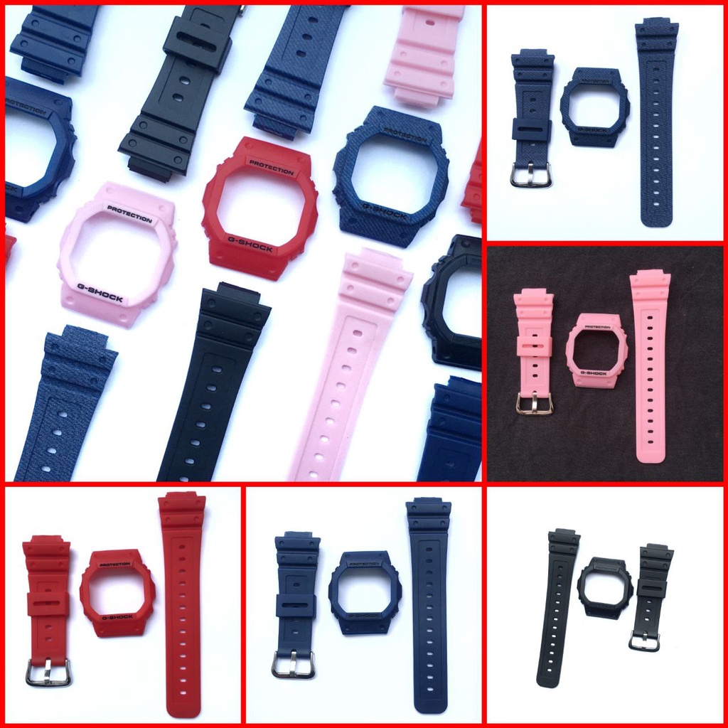 BNB STRAP BEZEL GSHOCK G SHOCK DW 5600 GW B5600 GW 5000 DW5030 DW 5735 DW 5700 SOLID COLOR