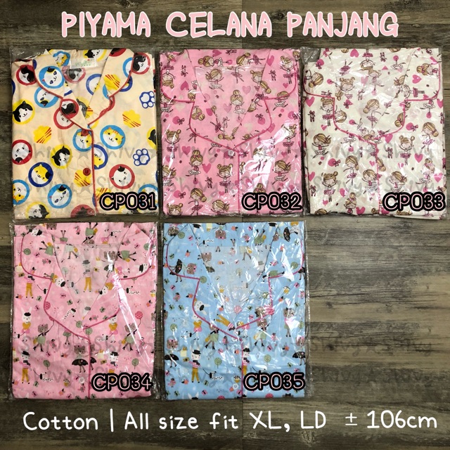 TERLARIS!! PIYAMA PREMIUM COTTON PIYAMA LUCU REMAJA WANITA PIYAMA DEWASA PIYAMA MOTIF GROSIR ECER