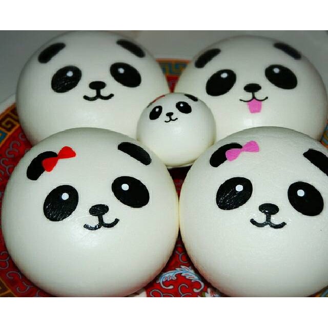 

PROMO MURAH ! SQUISI LEMBUT JUMBO PANDA BUN IN WHITE COLOUR KUAT