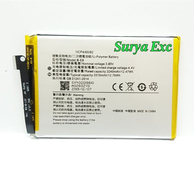 Vivo BE8 Baterai Vivo V11 Model B-E8 Batrai Vivo BE8 ViVO V 11 ORI