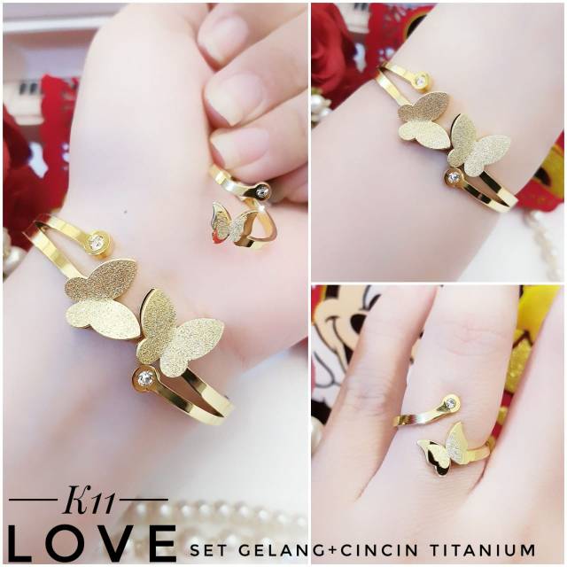 Titanium set perhiasan 0952j